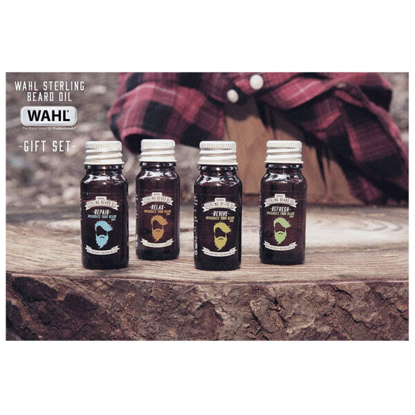 Wahl Beard Oil Gift Set Beard Softener To Nourish Skin And Hair Moisturiser To Stop Beard Itch - 4 x 10ml - Image 3