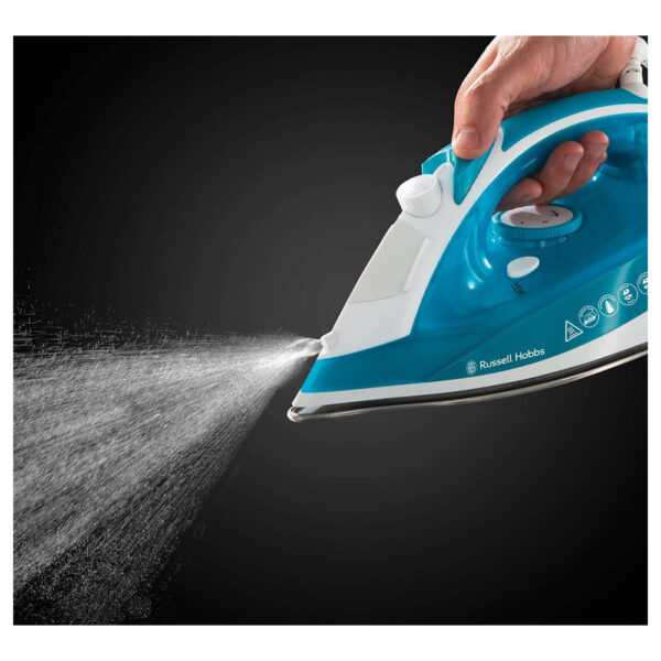 Russell Hobbs Supremesteam Traditional Iron Stainless Steel 2400 W 0.3 Litre - Blue/White 23061 - Image 2