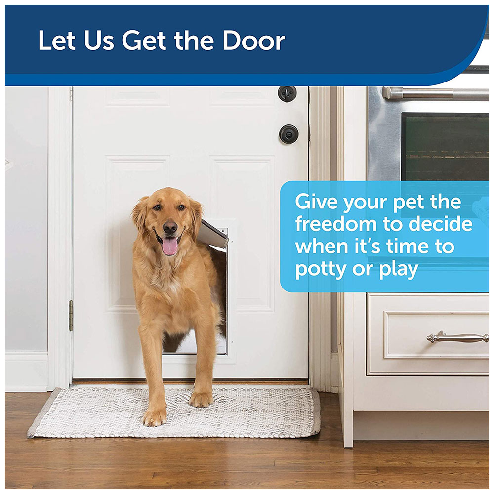 Energy efficient pet clearance door