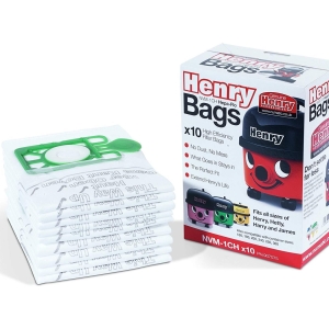 Numatic Henry NVM-1CH HepaFlo Vacuum Filter Bags Fit All Sizes of Henry Hetty Harry And James 10 Bags Pack – White
