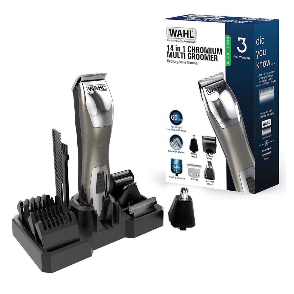 Wahl Chromium 14 In 1 Rechargeable Multi Groomer Trimmer Shaver Kit