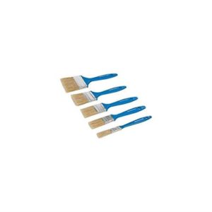 Silverline 5pce Disposable Paint Brush Set 5 Piece, Natural/Ferrule Bristle