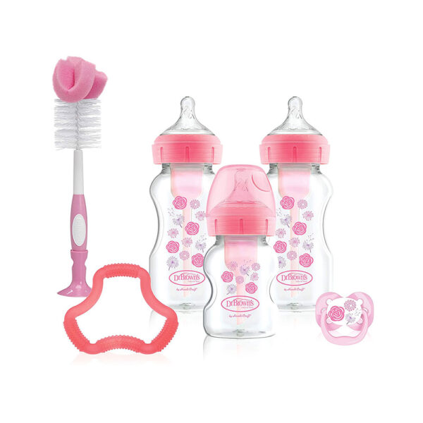 Dr. Brown Options + Anti-Colic Baby Bottles Gift Set - Pink