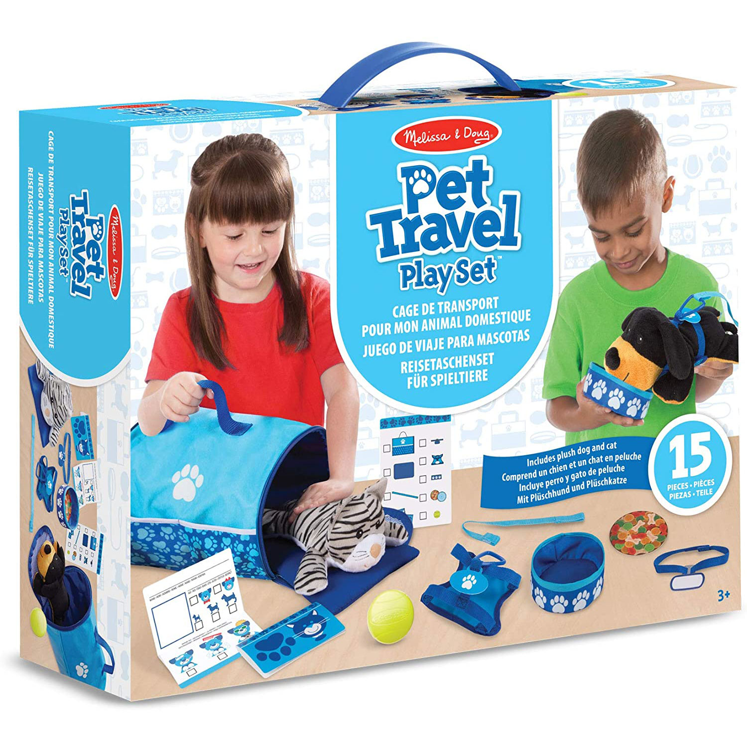 Melissa & Doug Tote & Tour Pet Travel Play Set 15 Piece Pretend Play