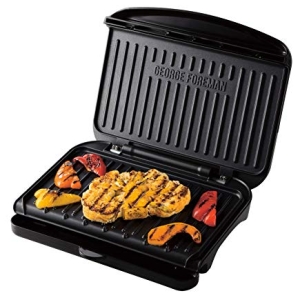 George Foreman Medium Fit Grill – Versatile Griddle, Hot Plate and Toastie Machine in Black