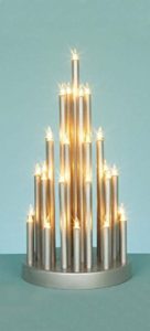 Premier Christmas Thirty Three Light Silver Candlebridge 33cm