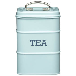 KitchenCraft Living Nostalgia Metal Tea Caddy – Vintage Blue