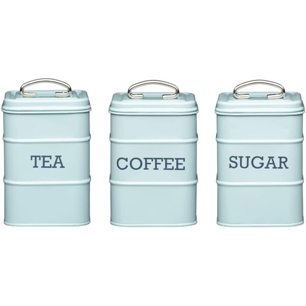 KitchenCraft Living Nostalgia Metal Tea Caddy - Vintage Blue - Image 4