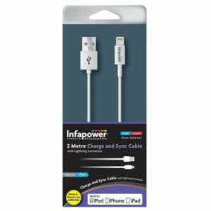 Infapower 2M Apple Lightning Connector Charge & Sync USB Cable iPhone iPod iPad