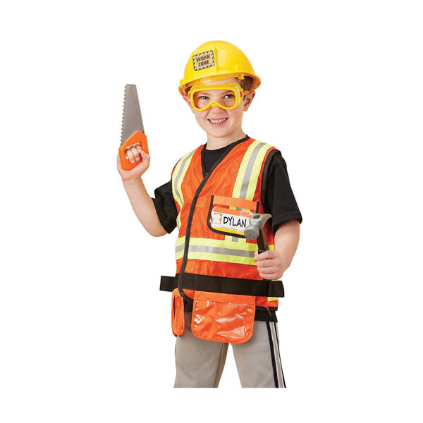 Melissa & Doug Construction Worker Role-Play Costume Set - Multicolour - Image 2