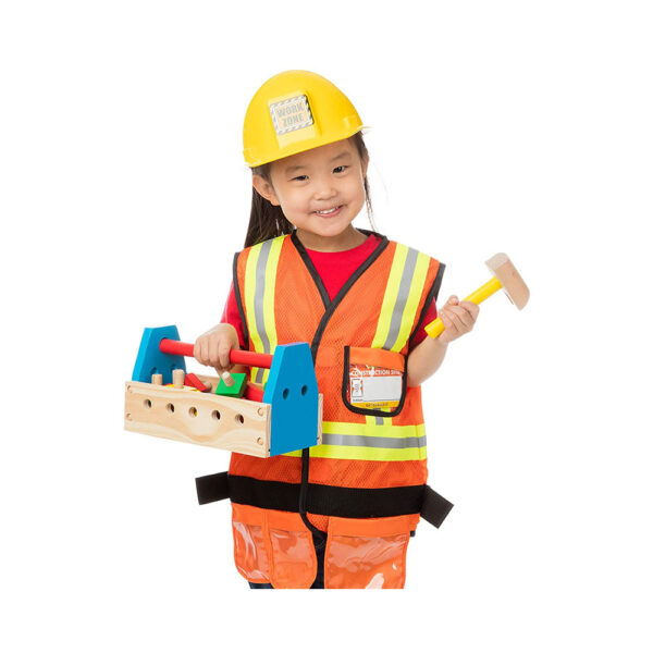 Melissa & Doug Construction Worker Role-Play Costume Set - Multicolour - Image 3