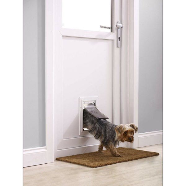 PetSafe Staywell Aluminium Pet Door Energy Efficient Lockable Small White 600ML