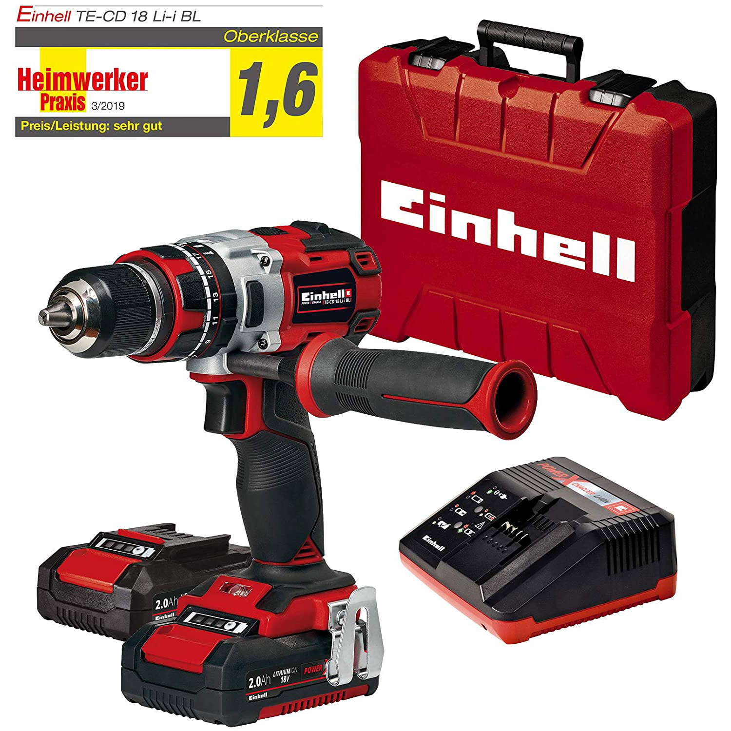 Einhell TECD 18 Lii BL (2x2,0Ah) 18V Cordless Impact Drill Driver (2