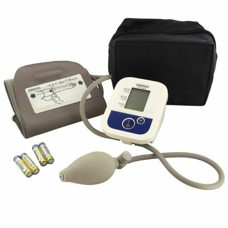 Omron Compact UpperArm SemiAutomatic Blood Pressure BPM Monitor