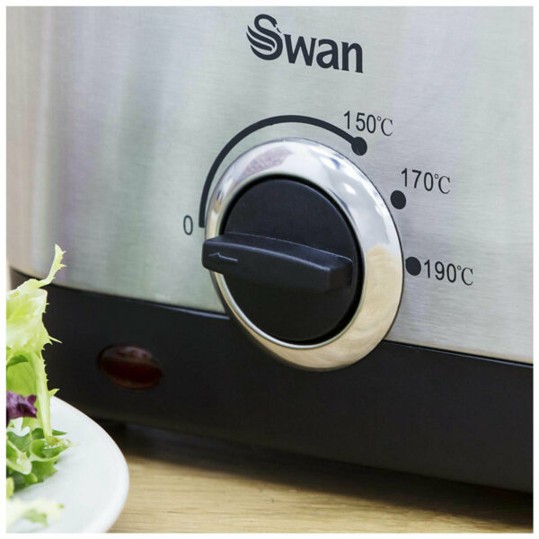 Swan Deep Fat Fryer Stainless Steel 900 W 1.5 Litres - Silver - Image 4