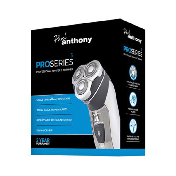 Lloytron Paul Anthony Pro Series 3 Titanium Men's Cordless Rotary Shaver - Silver/Black - Image 6