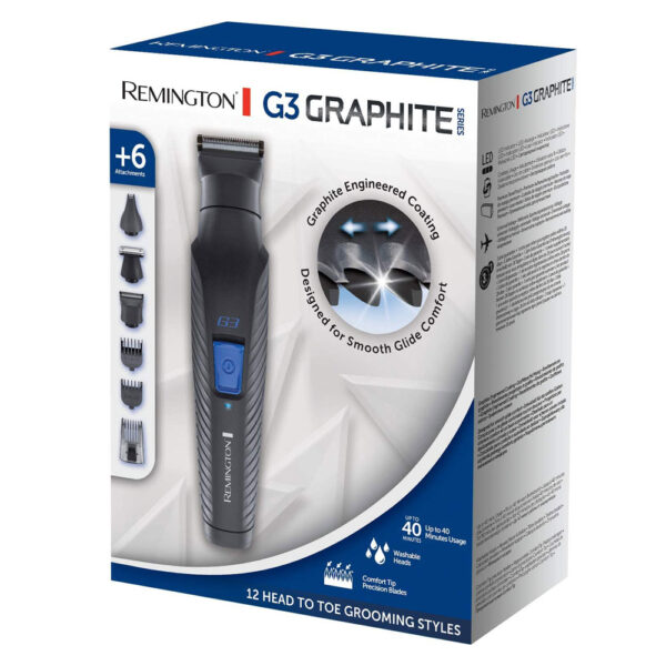 Remington Graphite G3, All-in-One Cordless Electric Trimmer, Body Groomer and Nose Hair Trimmer for Men - Image 5