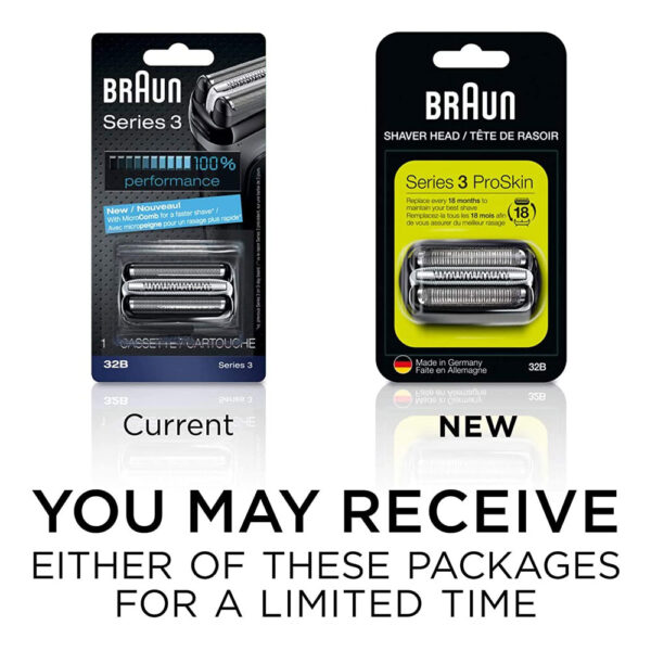 Braun Series 3 32B Electric Shaver Head Replacement - Black - Image 3