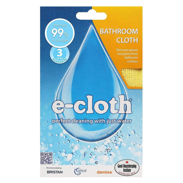 E-Cloth Bathroom Cleaning Cloth 32cm x 32cm - Yellow - Image 3
