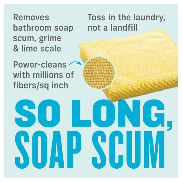 E-Cloth Bathroom Cleaning Cloth 32cm x 32cm - Yellow - Image 4