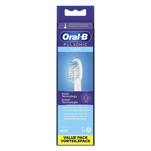 Oral B Pulsonic Clean Toothbrush Heads For Sonic Toothbrushes - Pack of 4 - Image 3
