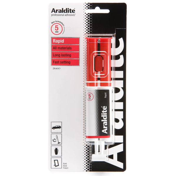 Araldite Rapid Twin Syringe Epoxy Power Adhesive Super Glue Bonds Material