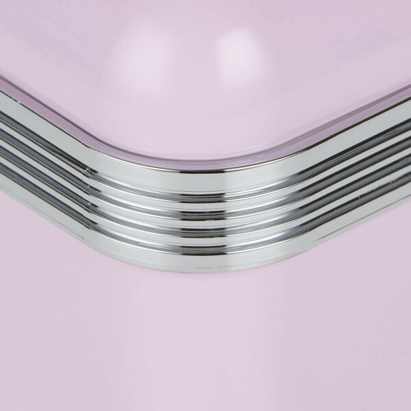 Swan Retro Kitchen Storage Canisters Set of 3 Canisters Colour Coated Lid And Body - Pink - Image 4