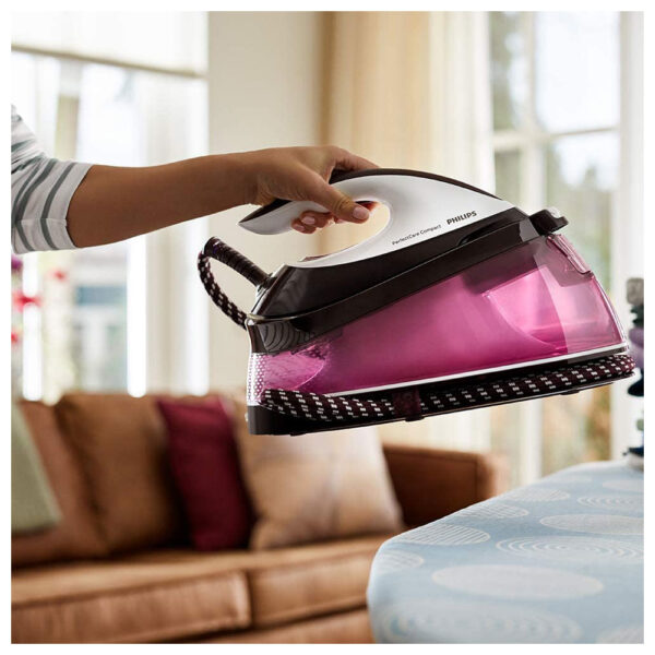 Philips Perfect Care Compact Steam Generator Iron 2400 W - Burgundy/White - Image 6