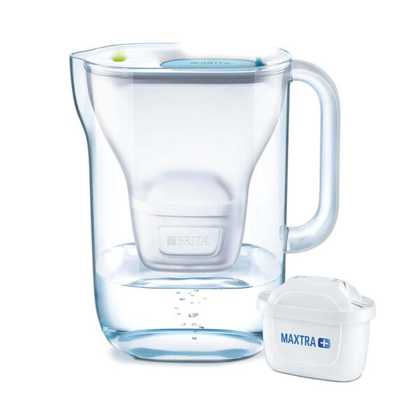 Brita Style Water Filter Jug With MAXTRA+ Filter Cartridges Plastic 2.4 Litres - White Soft Blue