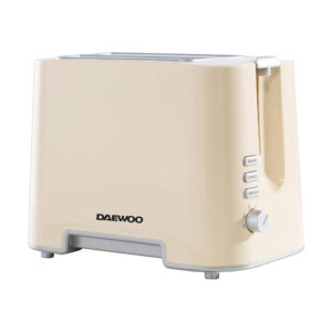 Daewoo 2 Slice Toaster Plastic 800 W – Cream