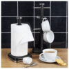 Swan Retro 6 Cup Mug Tree Weighted Base Polished Metal - Black - Image 6