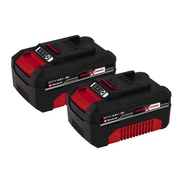 Einhell 18V PXC-Twin Pack 4Ah Batteries in Blister - Red/Black