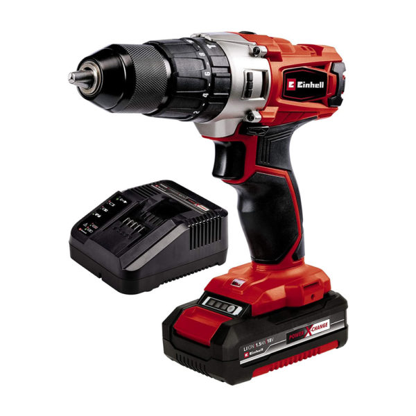 Einhell TE-CD 18/44 Li-i Power X-Change Cordless Impact Drill 1 x 1.5 Ah Battery and Charger