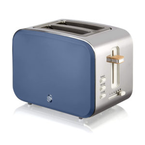 Swan Nordic 2 Slice Toaster With 6 Browning Levels Soft Touch And Matte Finish – Blue