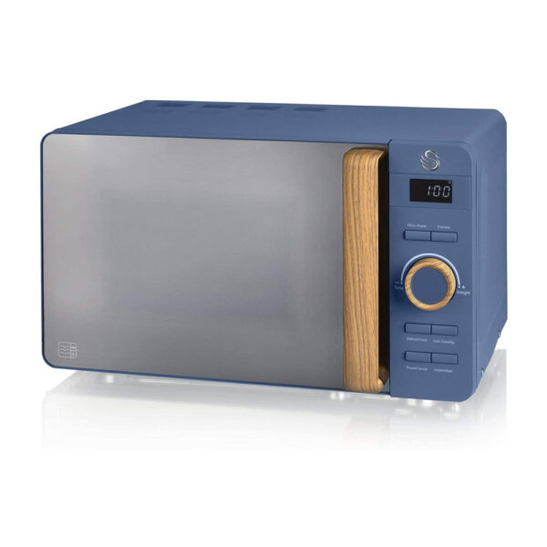 Swan Nordic Digital Microwave Matte Finish 6 Power Levels 800 W 20 Litre - Blue - Image 3