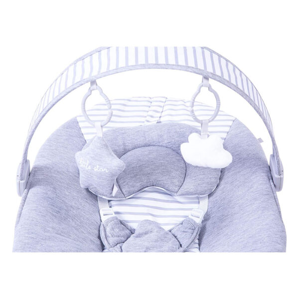 Red Kite Grey Linen Cozy Bounce Musical Vibrating Baby Bouncer Chair 265409 - Image 4