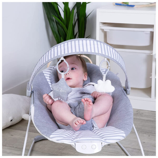 Red Kite Grey Linen Cozy Bounce Musical Vibrating Baby Bouncer Chair 265409 - Image 7