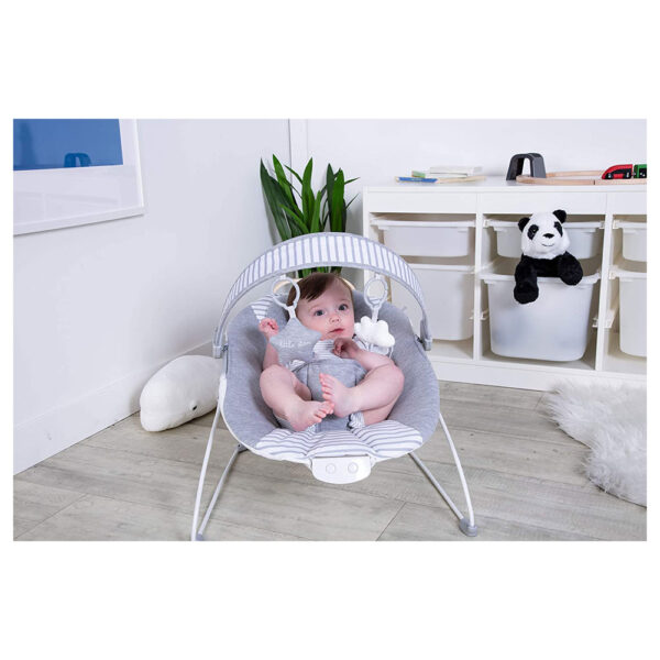 Red Kite Grey Linen Cozy Bounce Musical Vibrating Baby Bouncer Chair 265409 - Image 9