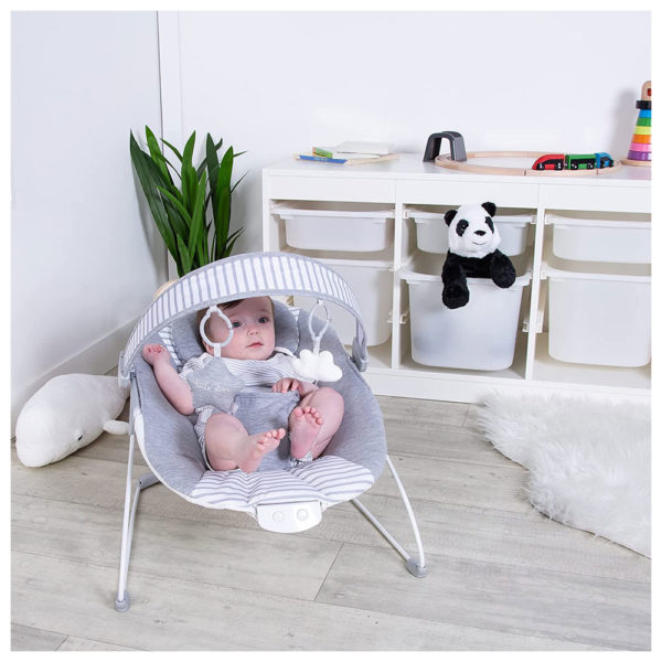 Red Kite Grey Linen Cozy Bounce Musical Vibrating Baby Bouncer Chair 265409 - Image 8