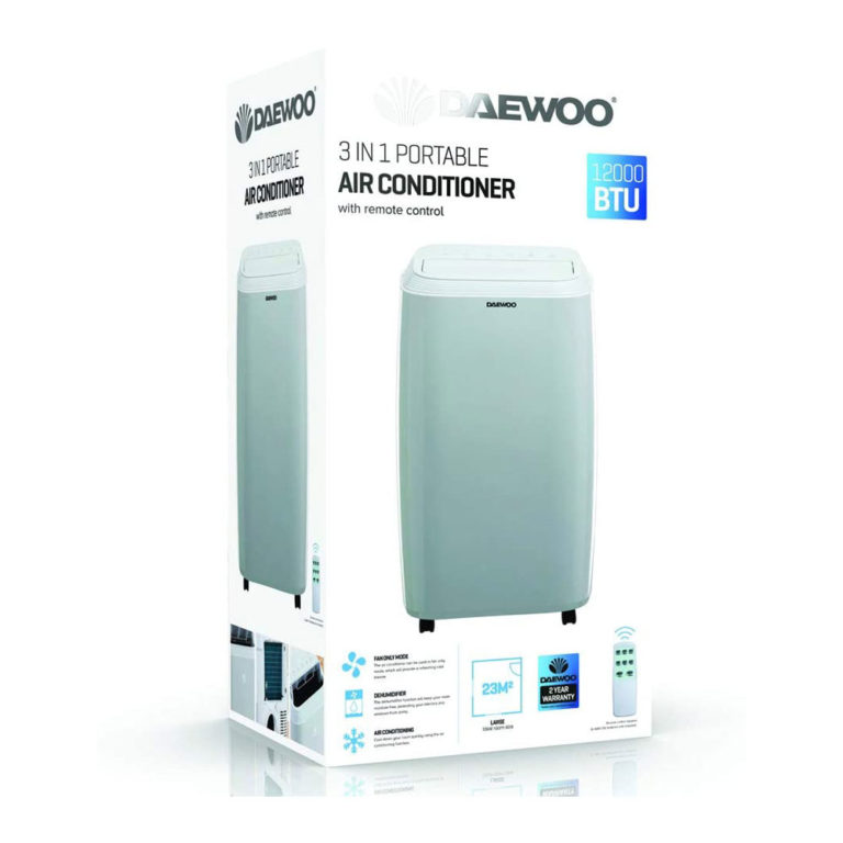 Daewoo 12000 BTU 3 In 1 Portable Air Conditioner With Remote Control 3
