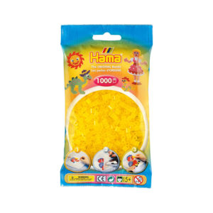 Hama 1000 Beads Refill Bag Plastic – Translucent Yellow