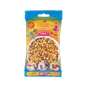 Hama 1000 Midi Beads In Bag Cylindrical Plastic – Gold