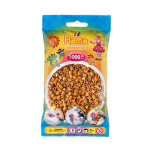 Hama 1000 Midi Beads In Bag Cylindrical Plastic – Light Brown