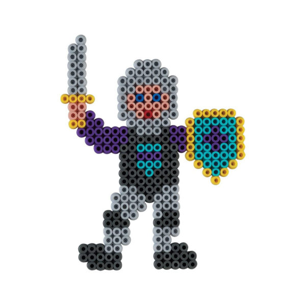 Hama 1000 Midi Beads In Bag Cylindrical Plastic - Light Grey - Image 3