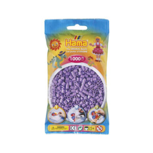 Hama 1000 Midi Beads In Bag Cylindrical Plastic – Pastel Purple