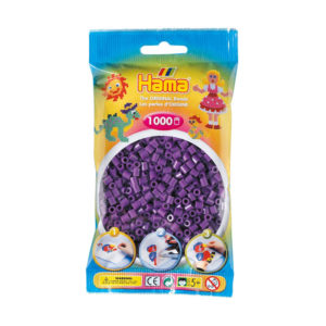 Hama 1000 Midi Beads In Bag Cylindrical Plastic – Purple