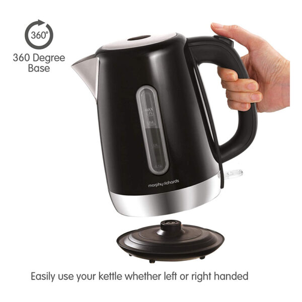 Morphy Richards Equip Jug Kettle Stainless Steel 3000 W 1.7 Litres - Black - Image 5