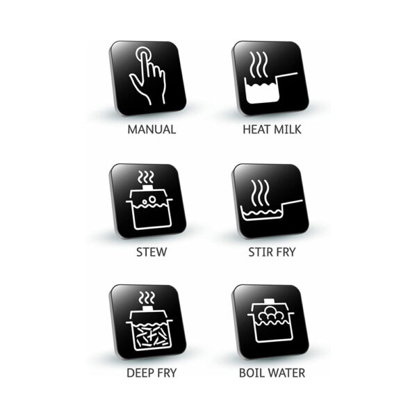 Tefal Everyday Induction Hob Ceramic Plate with 6 Pre-Set Cooking Programmes - Black - Image 5