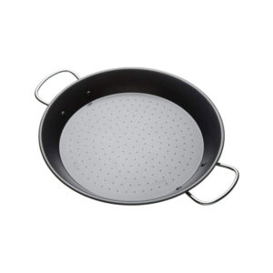 KitchenCraft World of Flavours Non Stick Paella Cooking Pan 32 cm Carbon Steel – Black