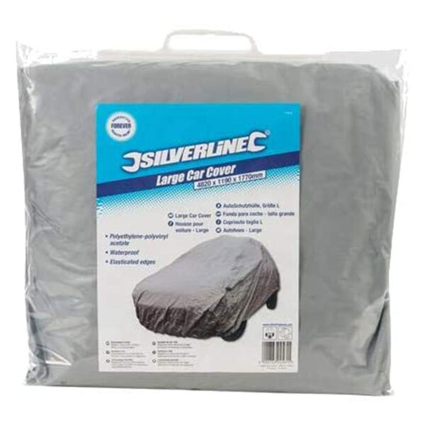 Silverline Large Car Cover 4820mm x 1190mm x 1770mm - Image 3